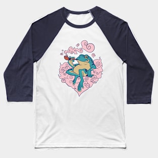 Smoke Frog Love Valentines Day Baseball T-Shirt